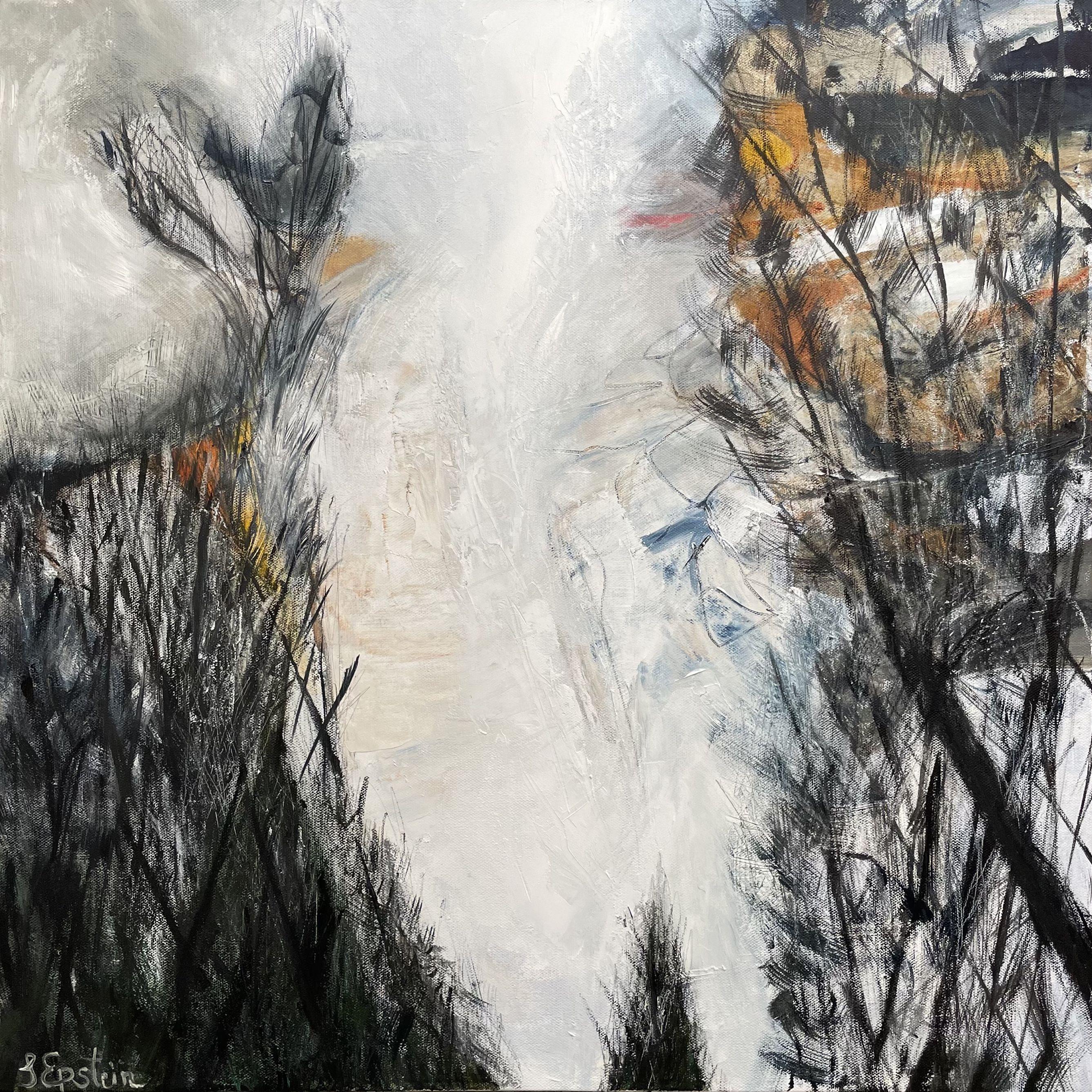 From the series 'Sensory Vignettes', which is an exploration of the intricate pathways that shape my daily experiences, weaving harmonious and unsettling elements into a visual tapestry. Each painting reflects a fragment of landscape, preserving