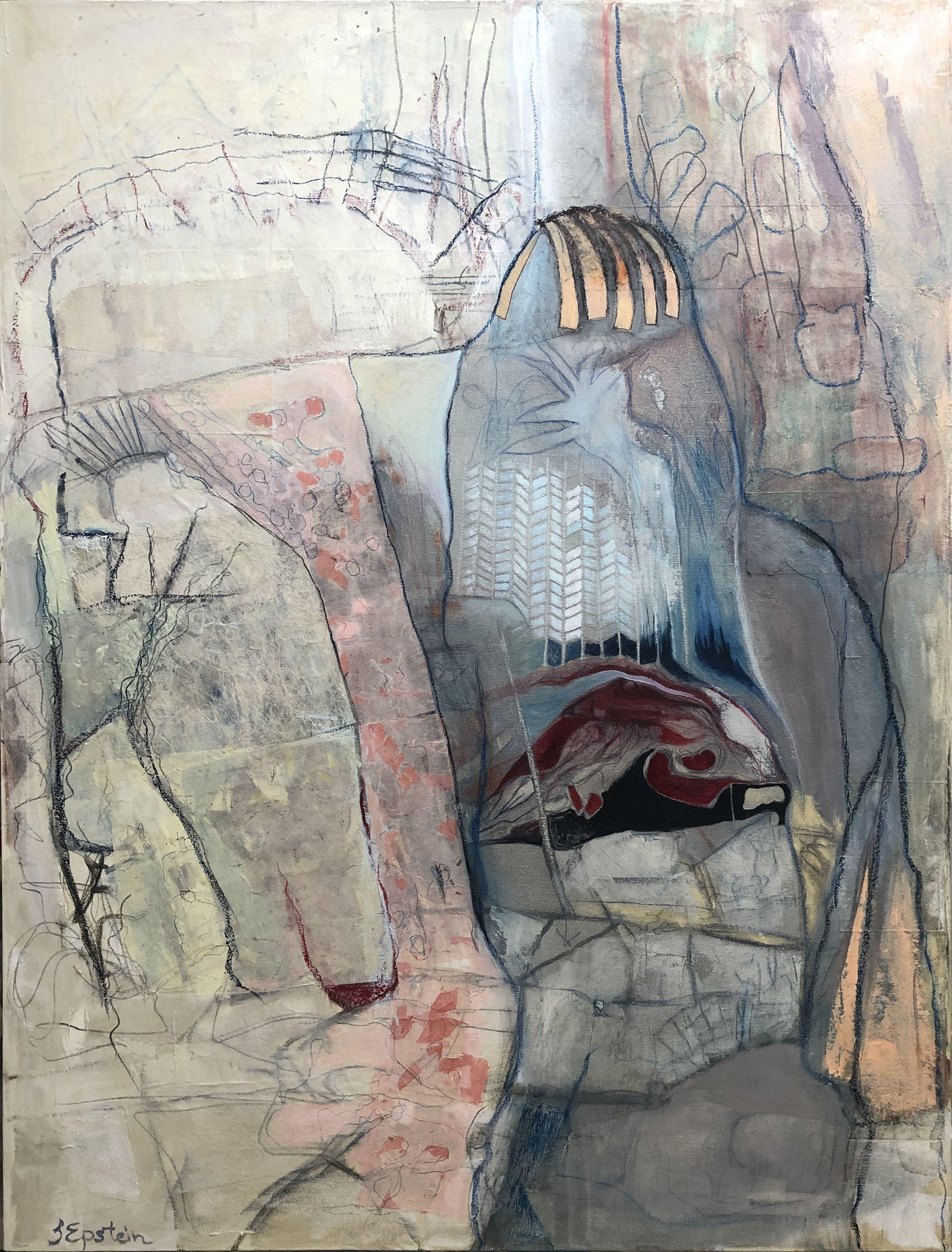 Abstract Painting di Irit Epstein - Quando la musica inizia a suonare, Pittura, Olio su tela