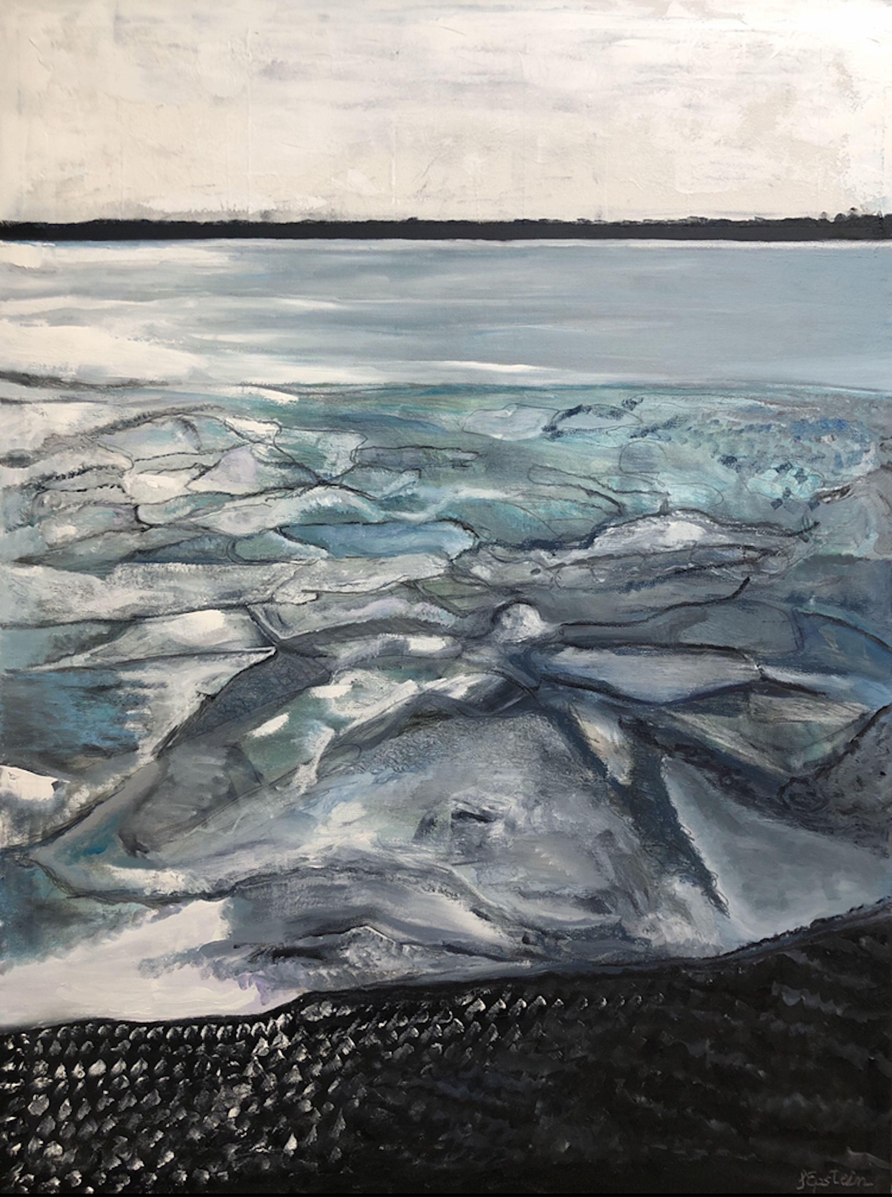 Landscape Painting Irit Epstein - Peinture « Winterlude 2 », huile sur toile