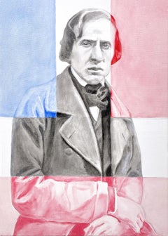ZWISCHEN POLEN UND FRANKREICH. CHOPIN 70 X 50 CM, Gemälde, Öl auf Leinwand