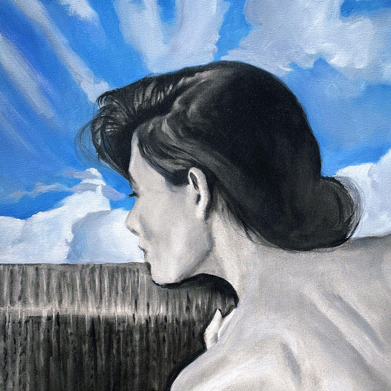 Cloud Melancholic 50 x 70 cm., Painting, Oil on Canvas For Sale 2