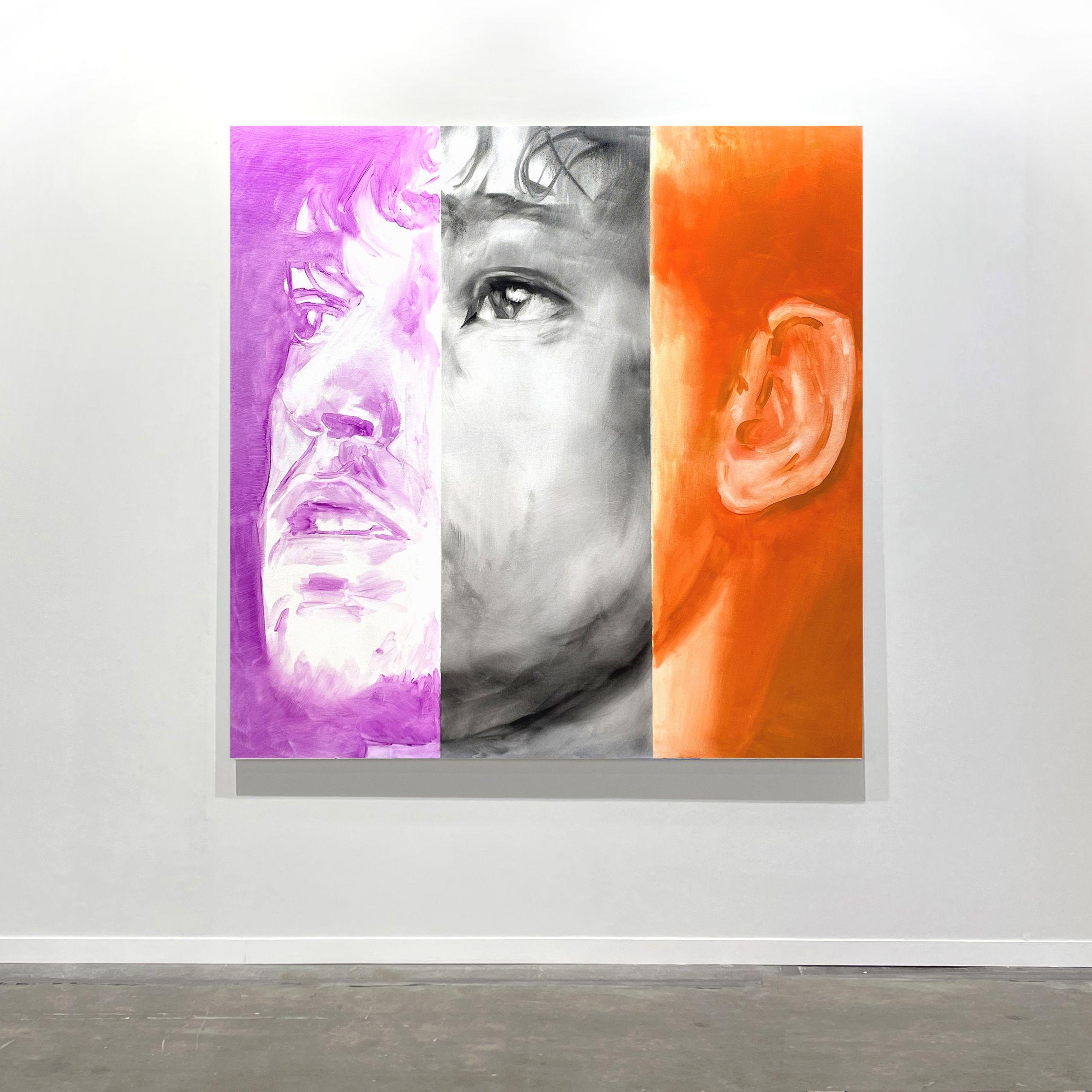 Dreamer  100 x 100 cm., Painting, Oil on Canvas For Sale 1