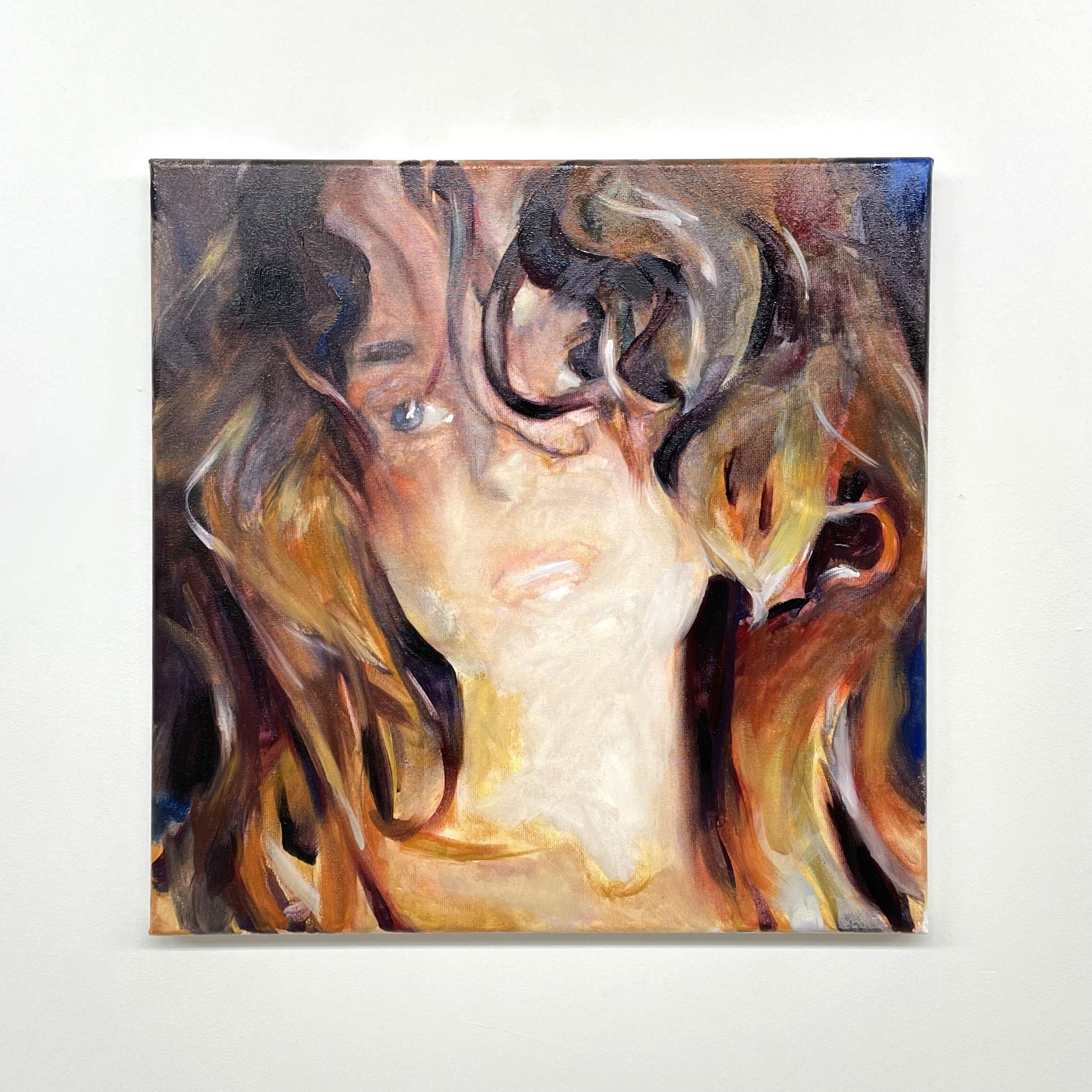 Abendlicht 40 x 40 cm, Gemälde, Öl auf Leinwand (Sonstige Kunststile), Painting, von Irjan Moussin