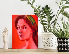 Orange mood 18 x 24 cm., Painting, Oil on Canvas