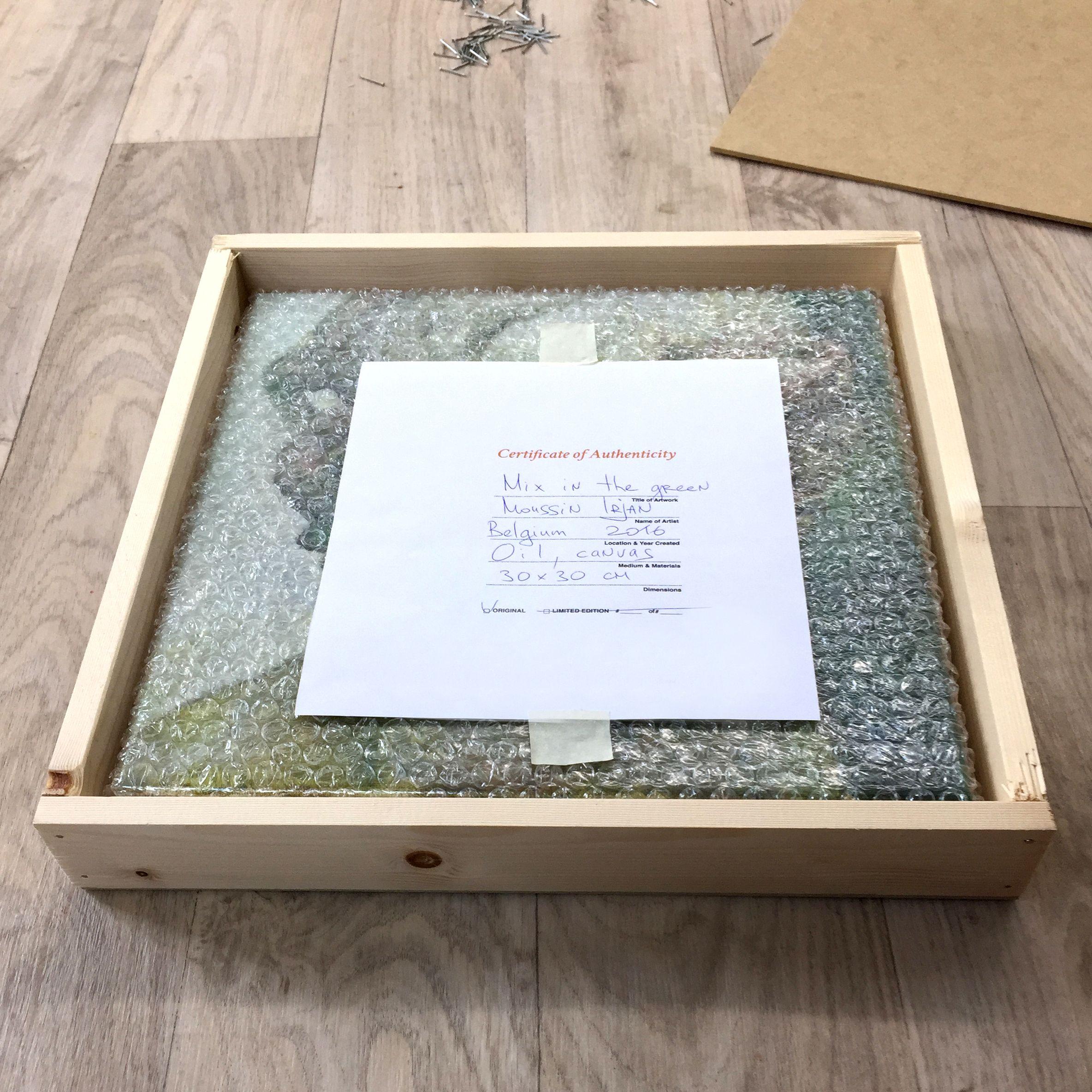 Straßenmusiker 100 x 100 cm, Gemälde, Öl auf Leinwand im Angebot 2