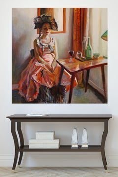 The Game 100 x 100 cm., Painting, Oil on Canvas