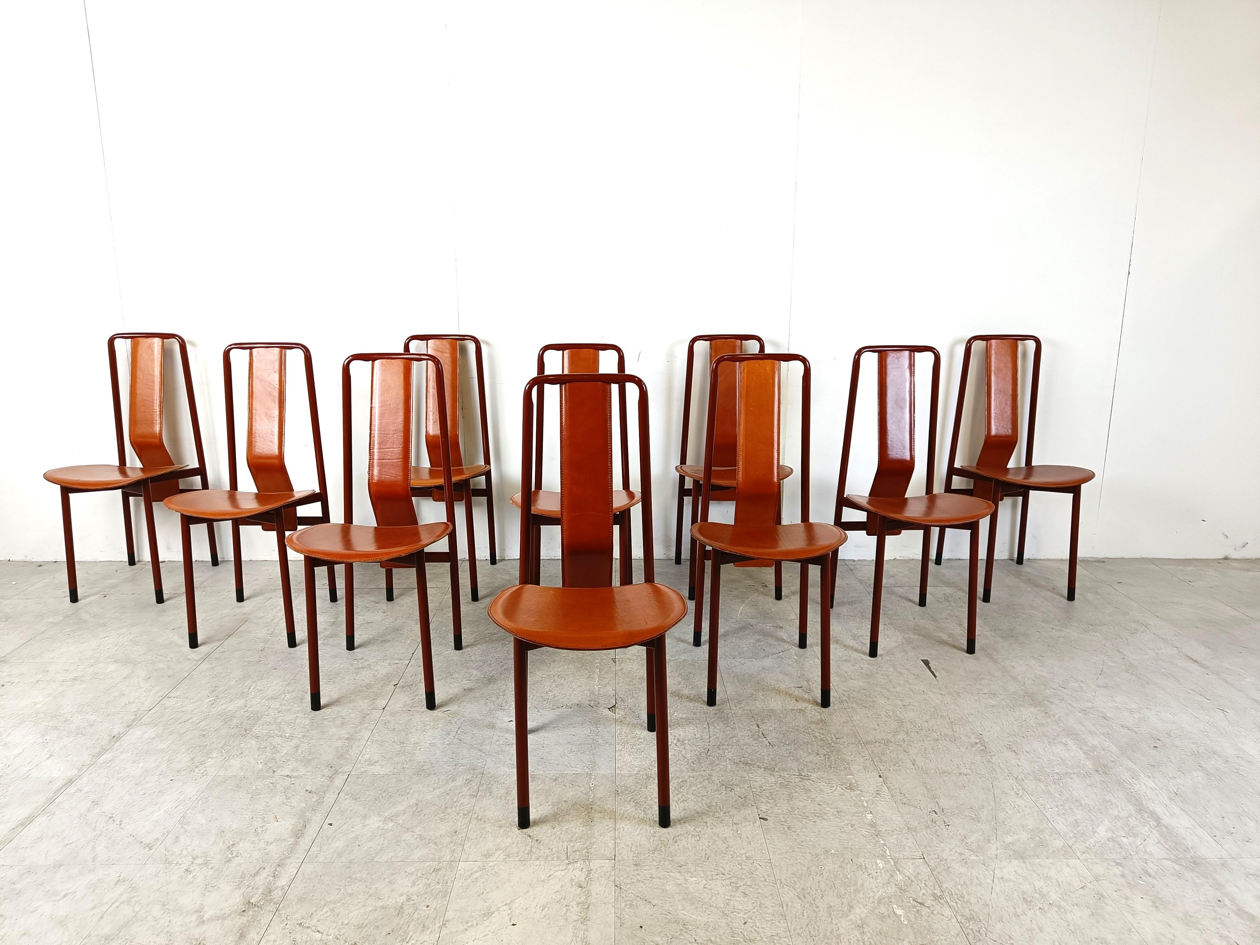 Mid-Century Modern Irma Design Chairs by Achille Castiglioni for Zanotta, 1970s, Set of 10  For Sale
