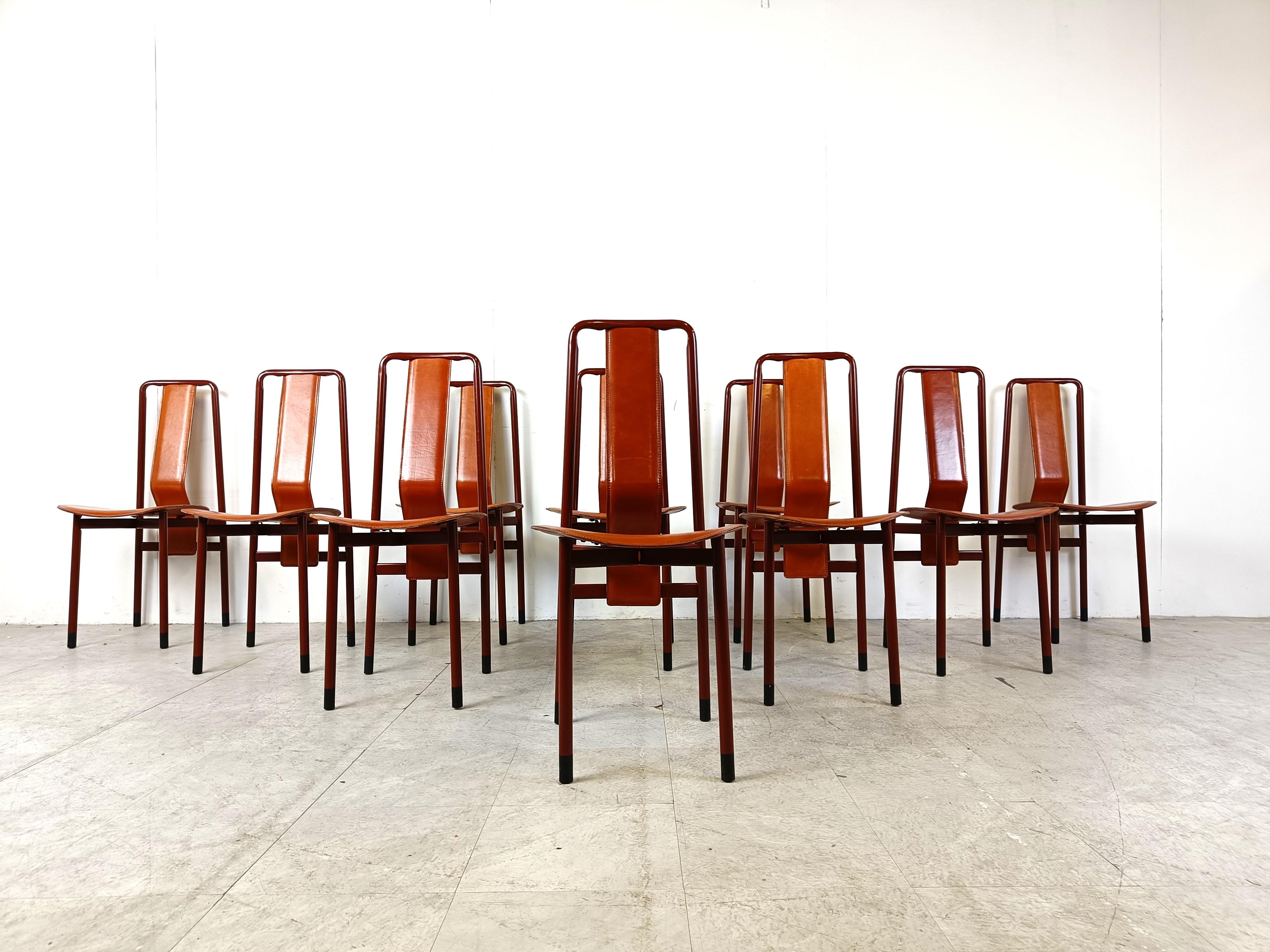 Italian Irma Design Chairs by Achille Castiglioni for Zanotta, 1970s, Set of 10  For Sale