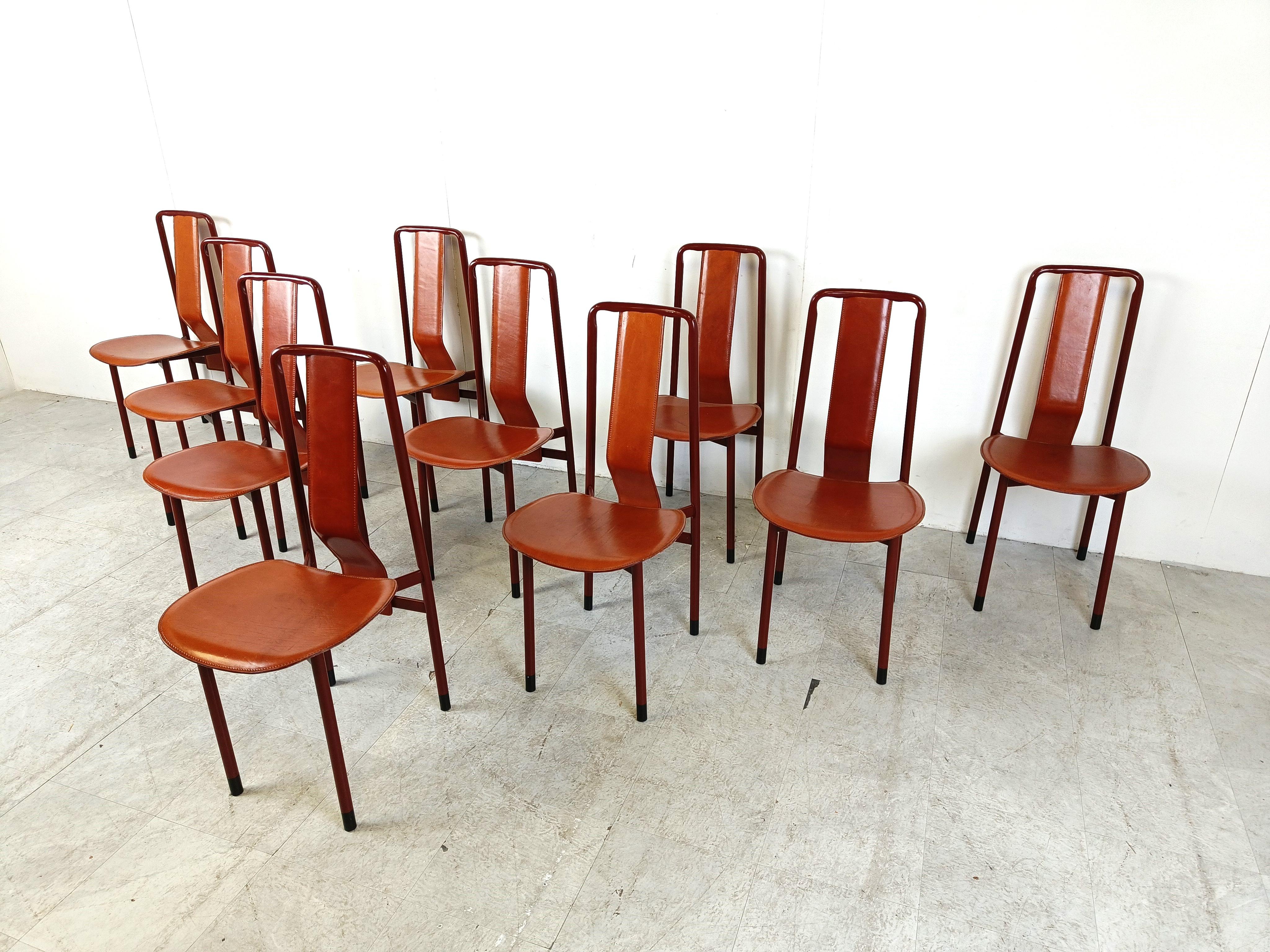 Irma Design Chairs by Achille Castiglioni for Zanotta, 1970s, Set of 10  In Good Condition For Sale In HEVERLEE, BE