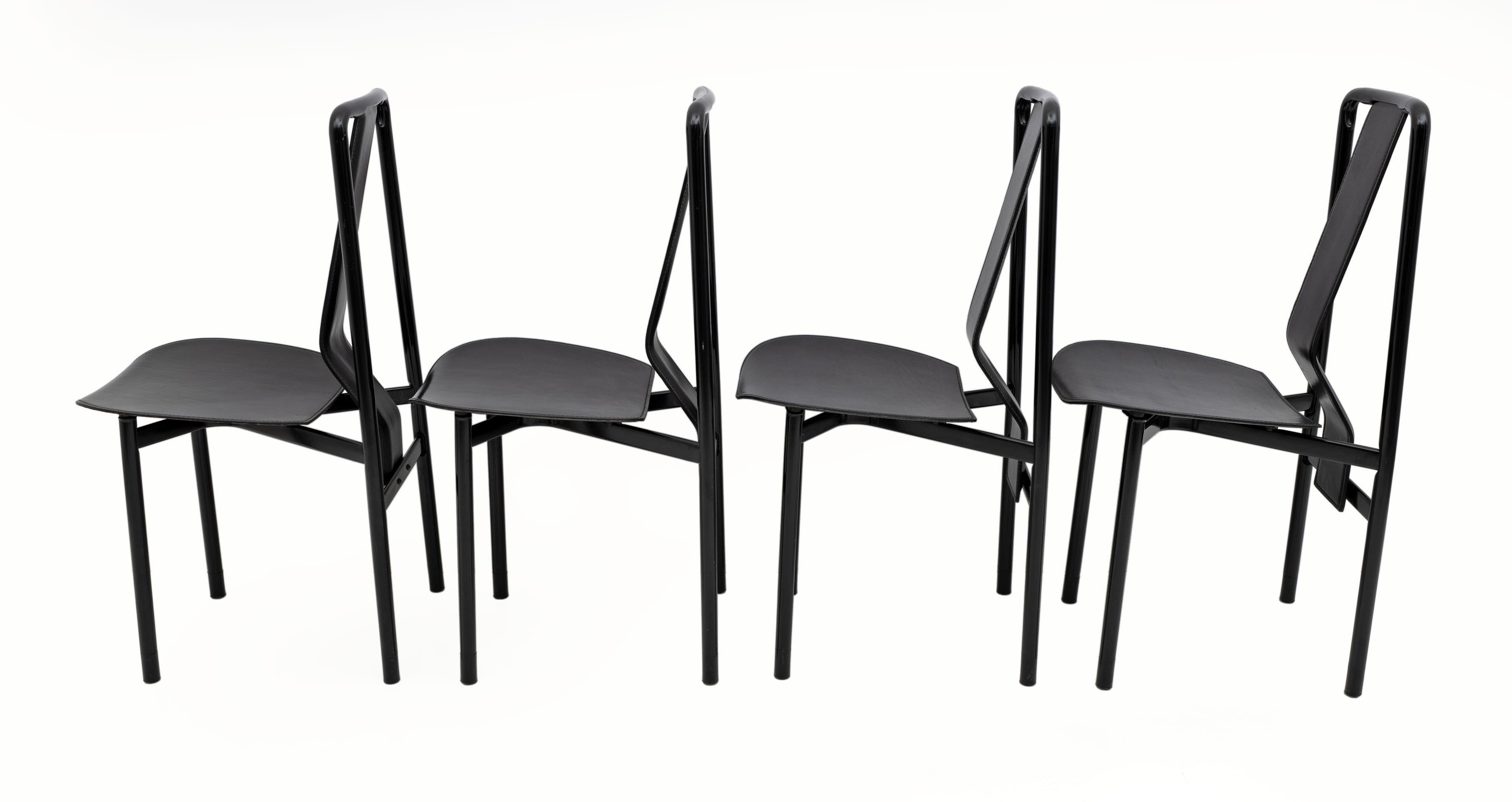Metal Irma Design Chairs by Achille Castiglioni for Zanotta, 1970s, Set of four For Sale