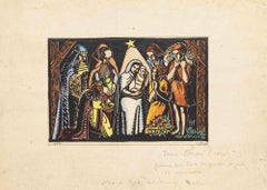 La visita dei Re Magi al...-taglio di Irma Stern-metà del 20° secolo