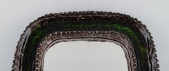 Irma Yourstone Ceramic Mirror, Hand-Painted, Sweden, 1960s
