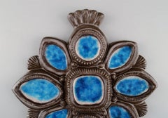 Plaque murale en grès émaillé Irma Yourstone pour Upsala-Ekeby, années 1960