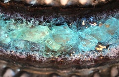 Miroir en verre cristalisé bleu Irma Yourstone for Yourstone Keramik