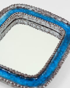 Miroir en verre cristalisé bleu Irma Yourstone for Yourstone Keramik