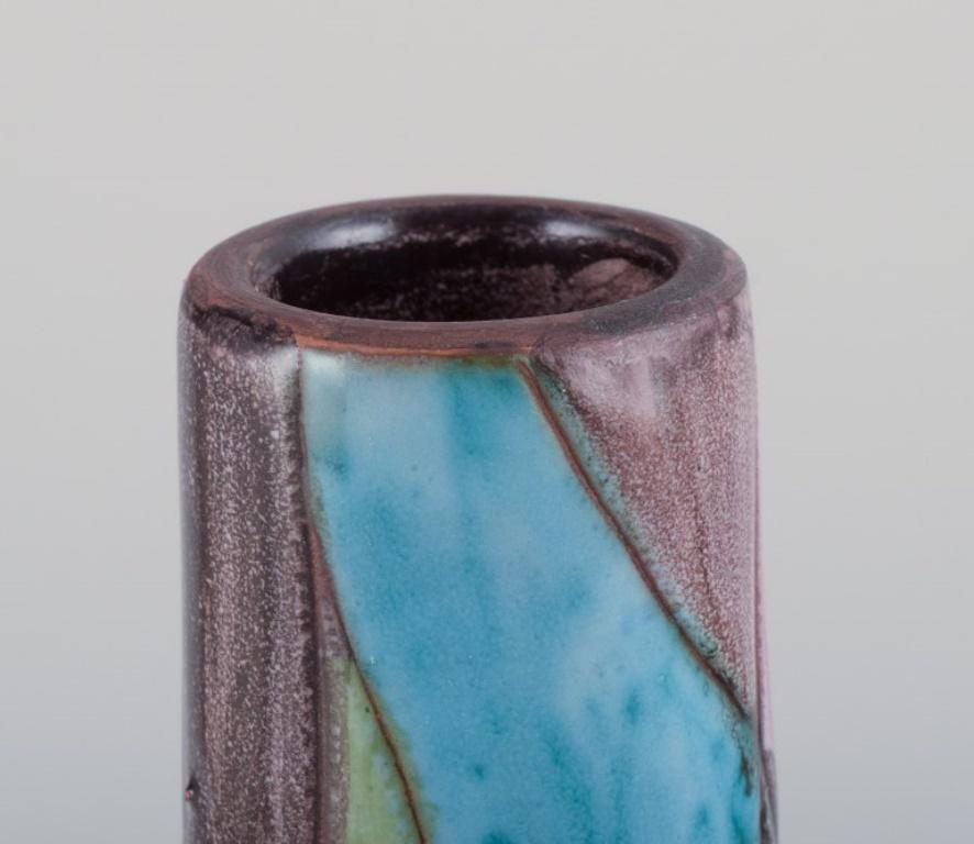 Irma Yourstone, Swedish ceramist. Unique ceramic vase. Modernist style.  For Sale 1