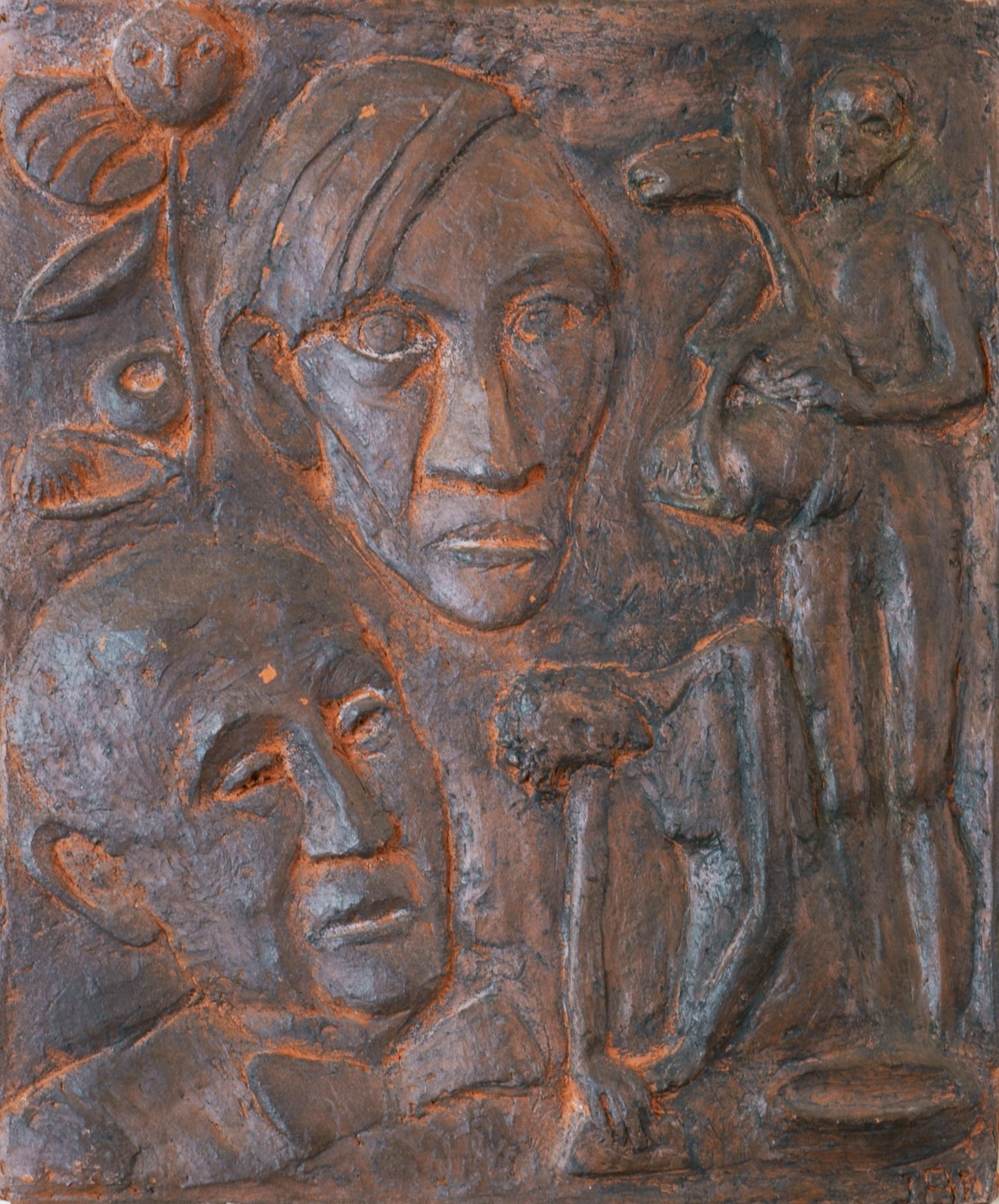 Irmgard Biernath Figurative Sculpture – Hommage an Kahnweiler