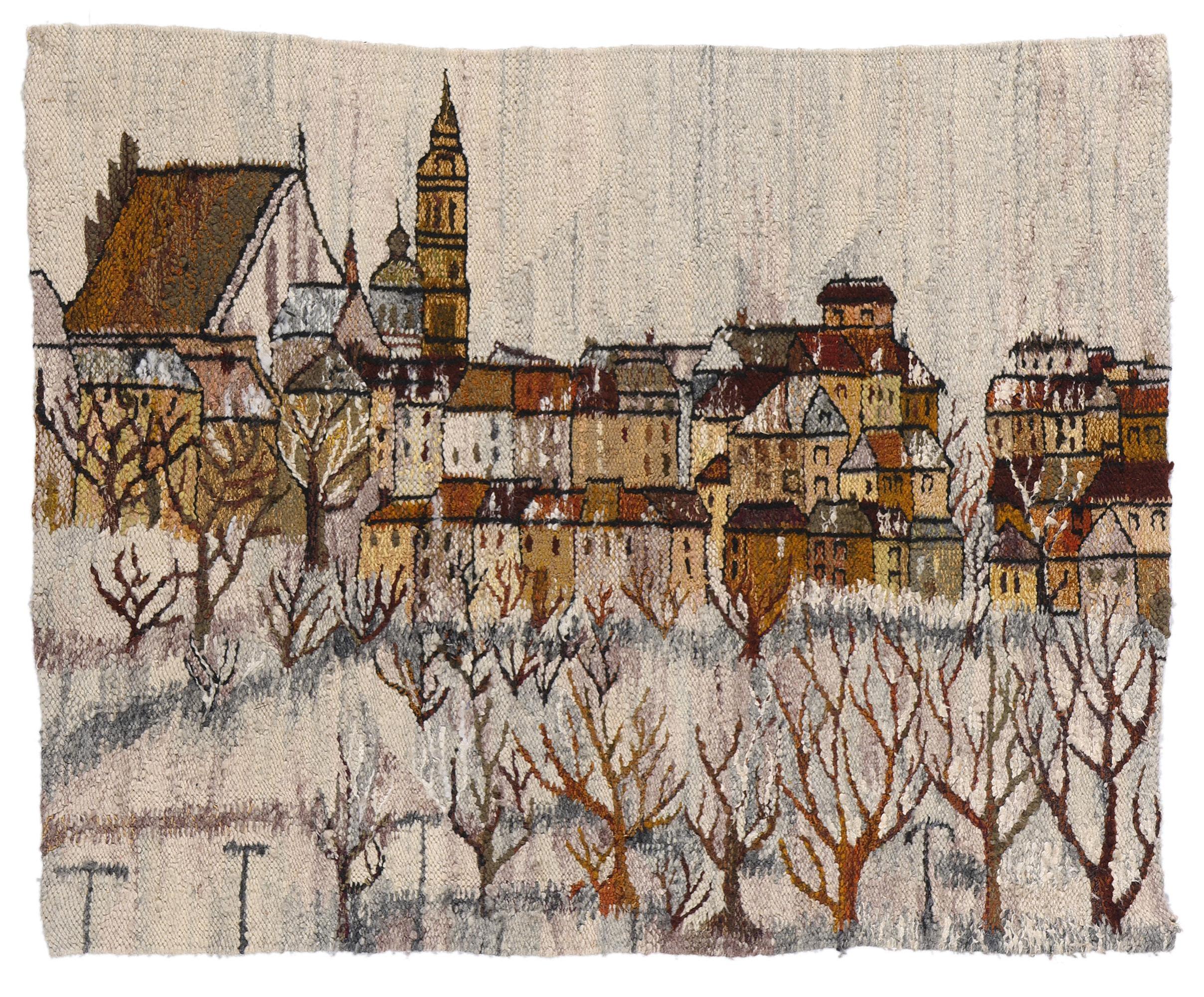 Irmina Jasek Polish Zimowe Miasto Gobelin Tapestry, 03'04 x 04'02 4