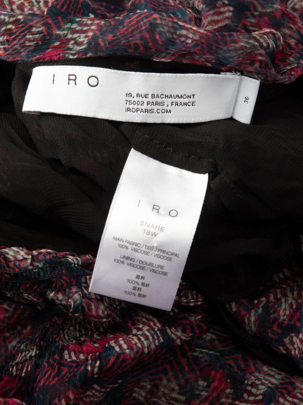 Iro Abstract Print Sheer Blouse Size S For Sale 1