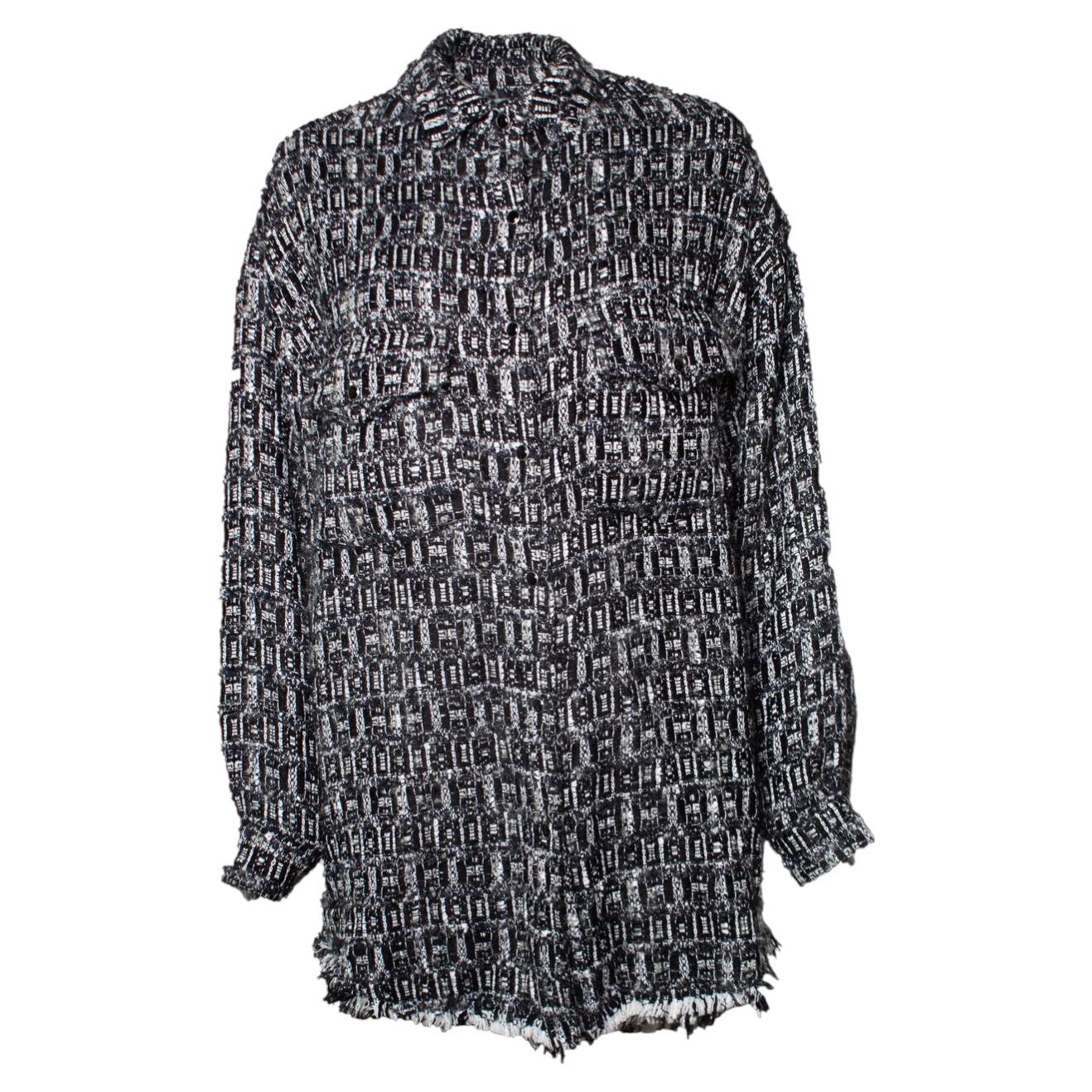 Pre-owned Iro , Altin W20 Lurex Overshirt In Black