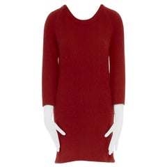 IRO angora wool blend silver piercing detail long sleeve sweater dress Size 2 M