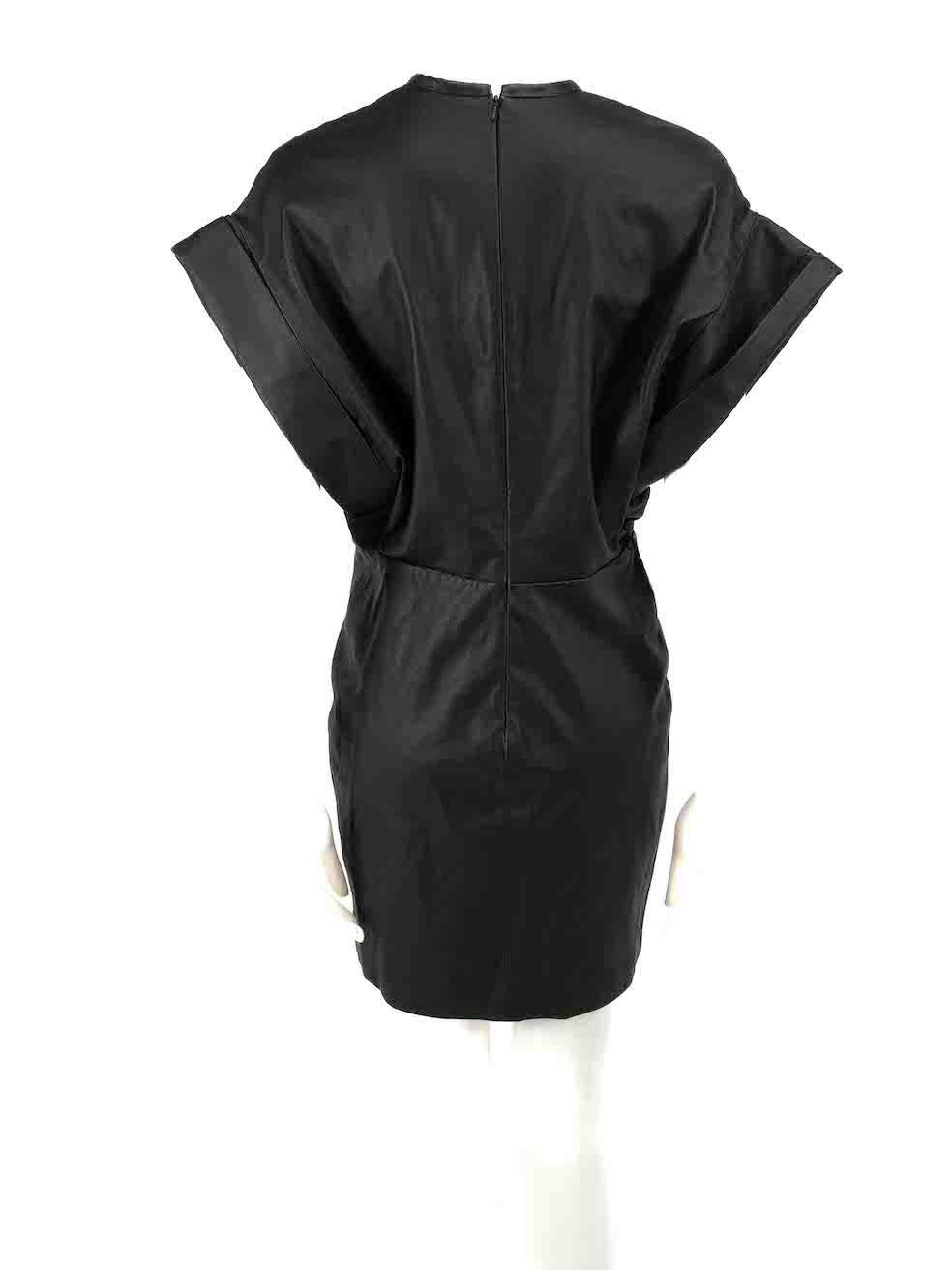 Iro AW/21 Black Leather Mini Dress Size L In New Condition For Sale In London, GB