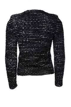 IRO, black and white boucle jacket