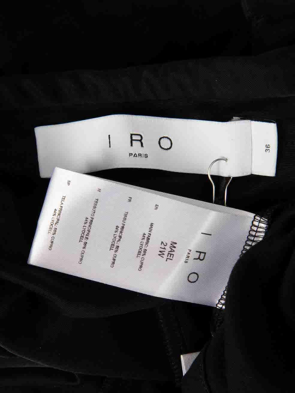 Women's Iro Black Draped Ruched Knee Length Skirt Size S For Sale