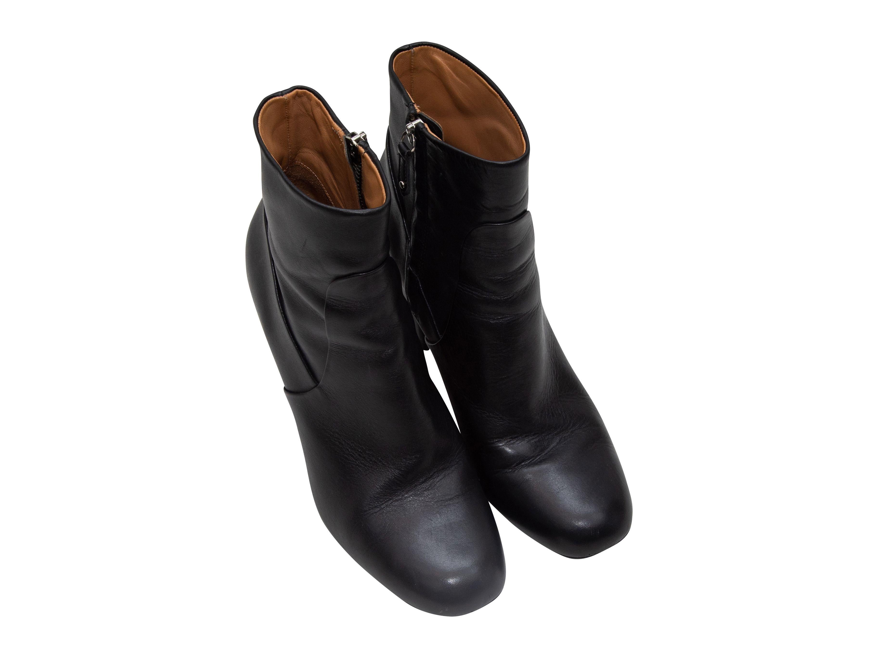 Iro Black Heeled Ankle Boots In Good Condition In New York, NY