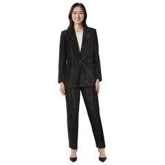 Iro Black Metallic Blazer & Trouser Set Size XS