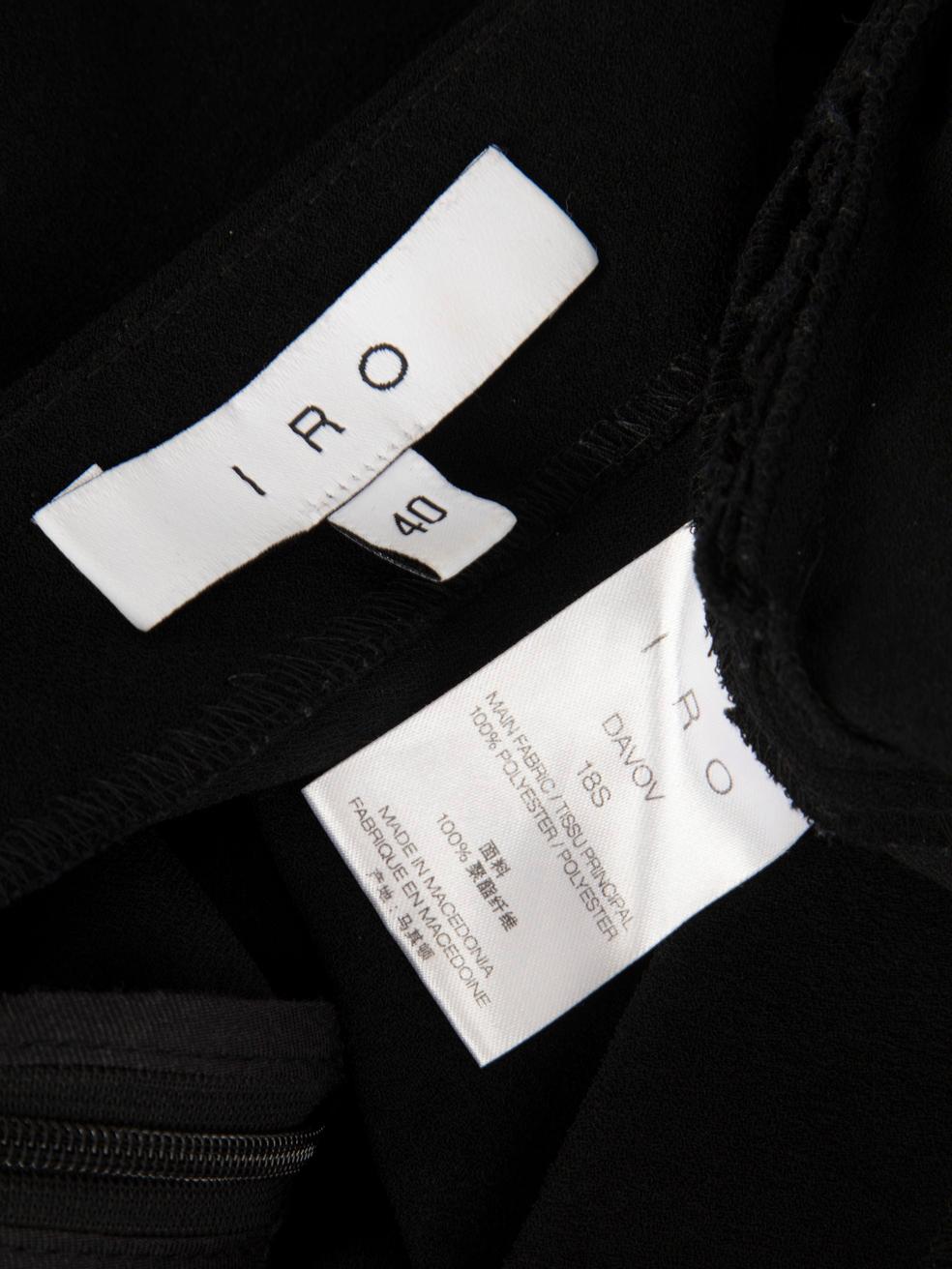 Iro Black Ruched One Shoulder Mini Dress Size L For Sale 2
