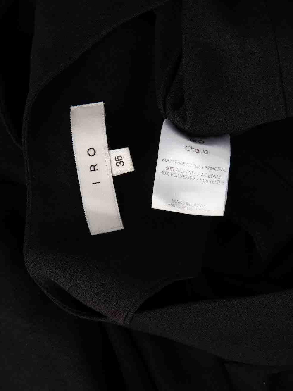 Iro, mini abito nero senza maniche con drappeggio, taglia S In condizioni buone in vendita a London, GB