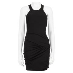 Iro Black Sleeveless Draped Mini Dress Size S