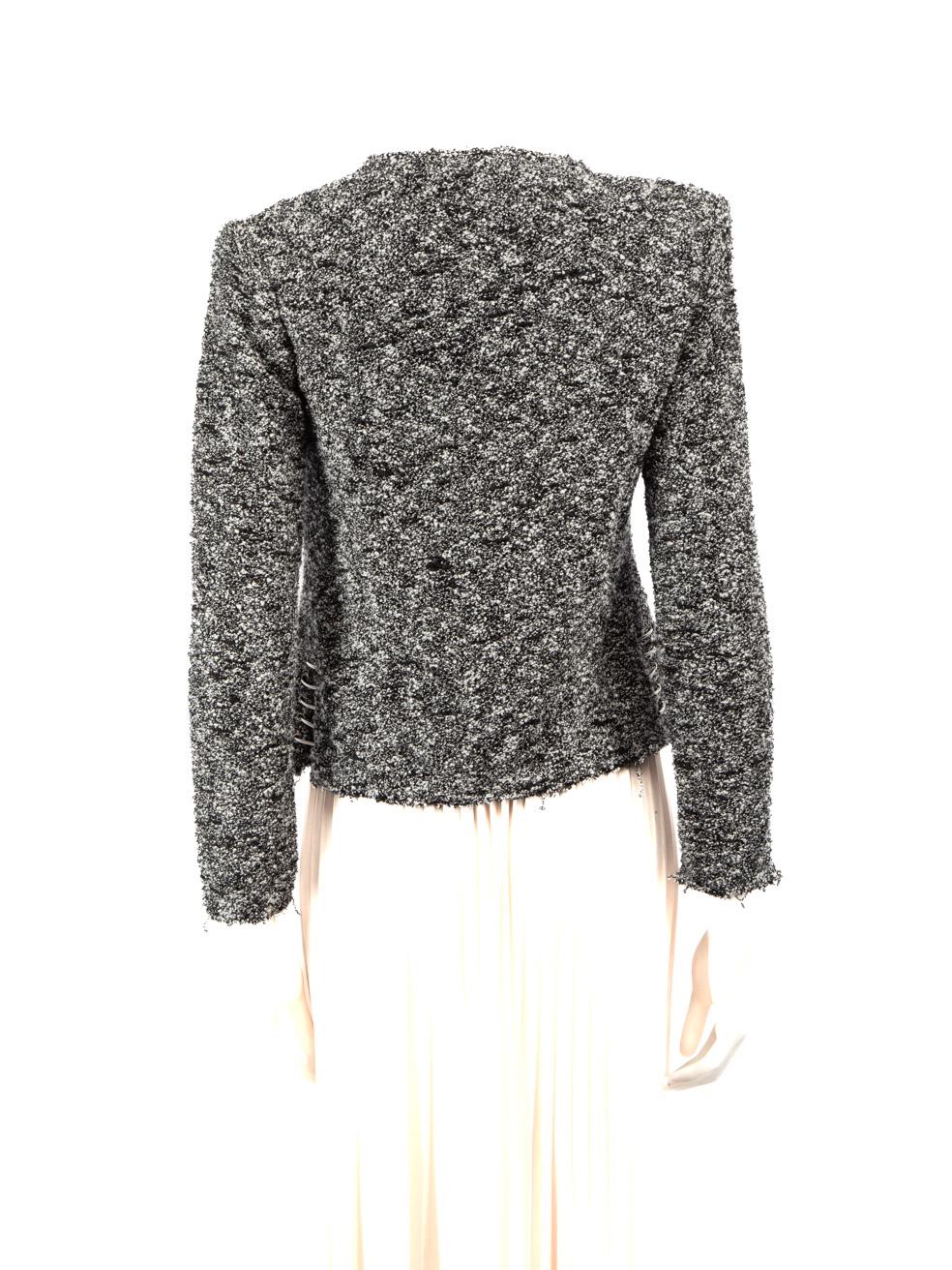 Noir Iro, veste noire à motif tweed, taille XS en vente