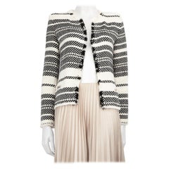 Iro Black & White Striped Fitted Jacket Size S