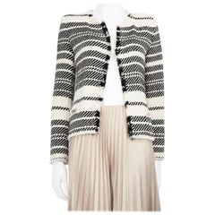 Iro Black & White Striped Fitted Jacket Size S