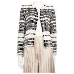 Iro Black & White Striped Fitted Jacket Size S