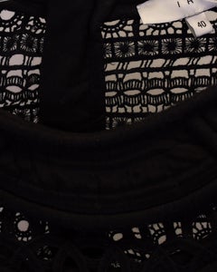 Iro Castely Lace Mini Dress in Black Cotton
