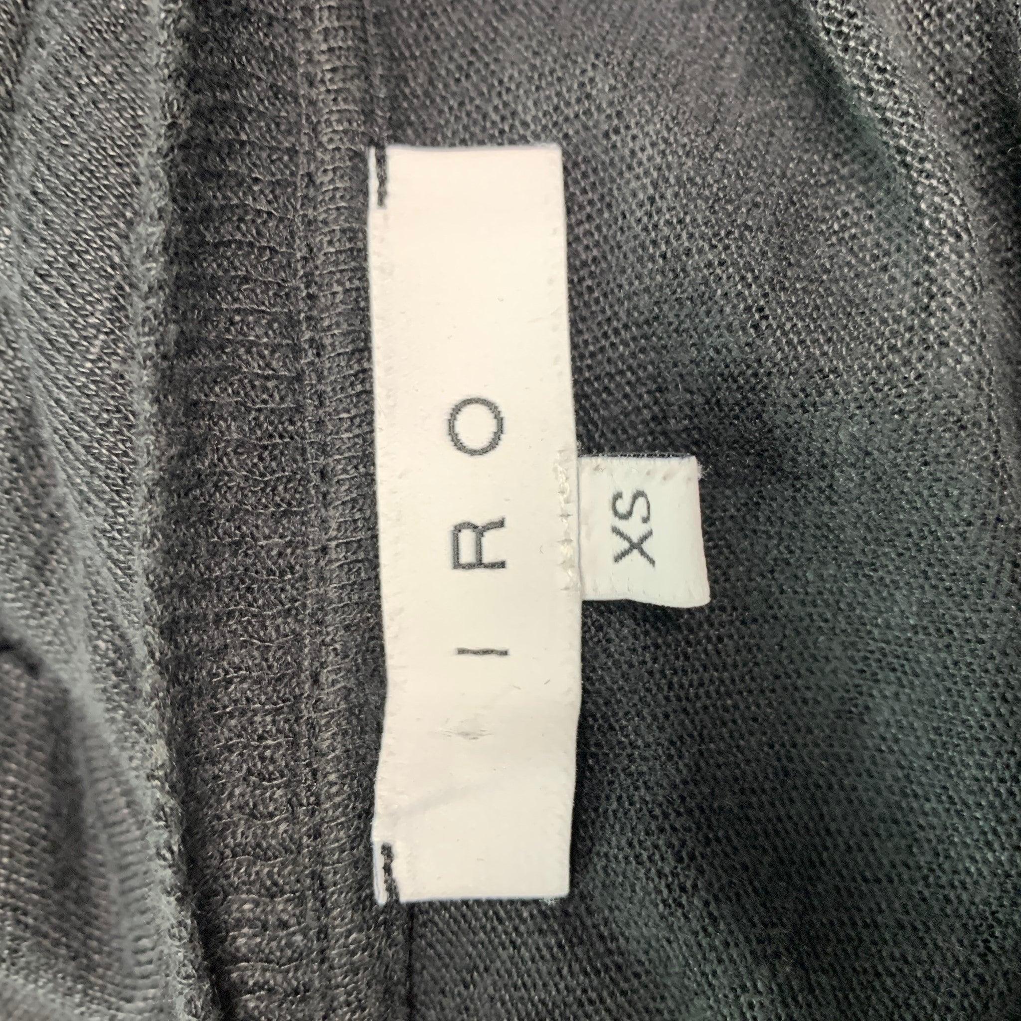 Men's IRO CLAY Size XS Black Distressed Linen Crew-Neck T-shirt For Sale