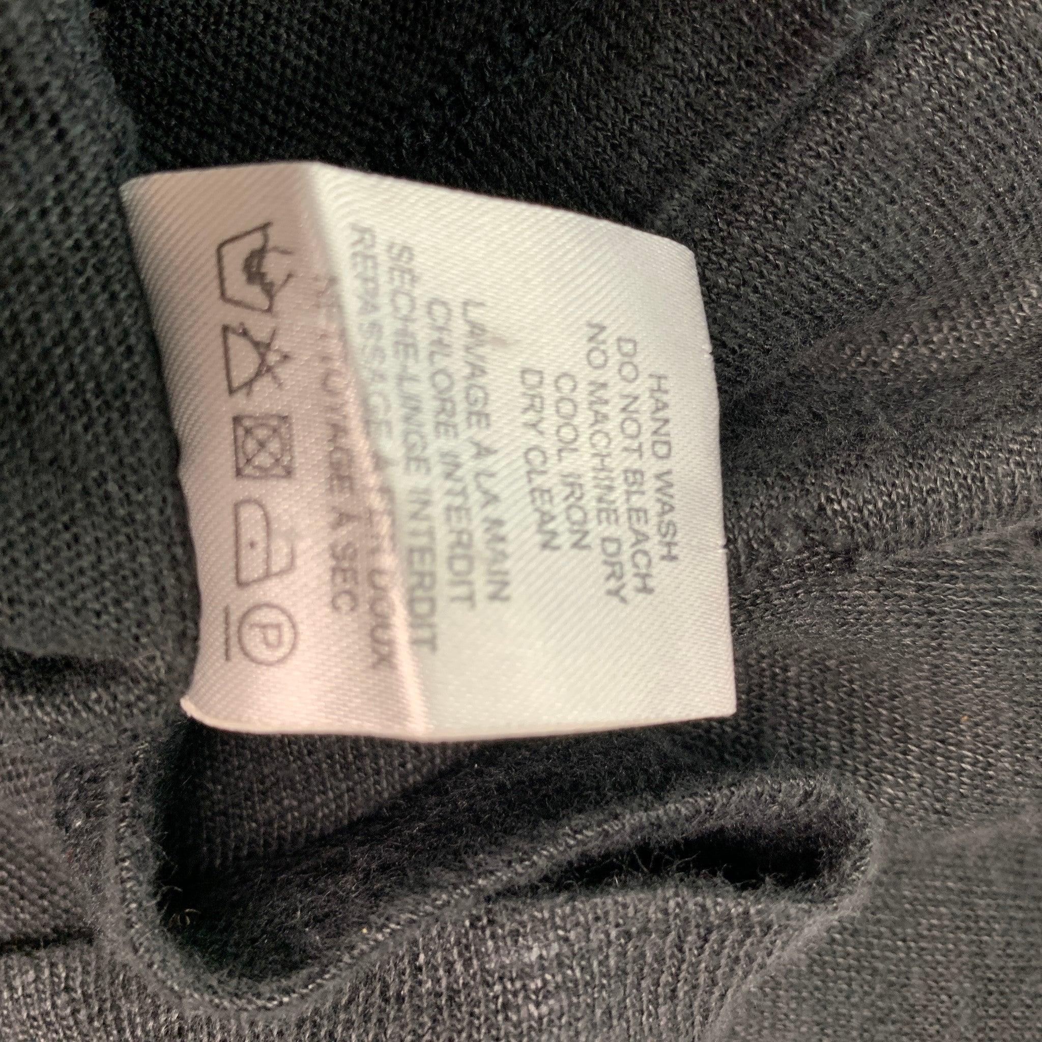IRO CLAY Taille XS T-shirt col ras du cou en lin noir vieilli en vente 2