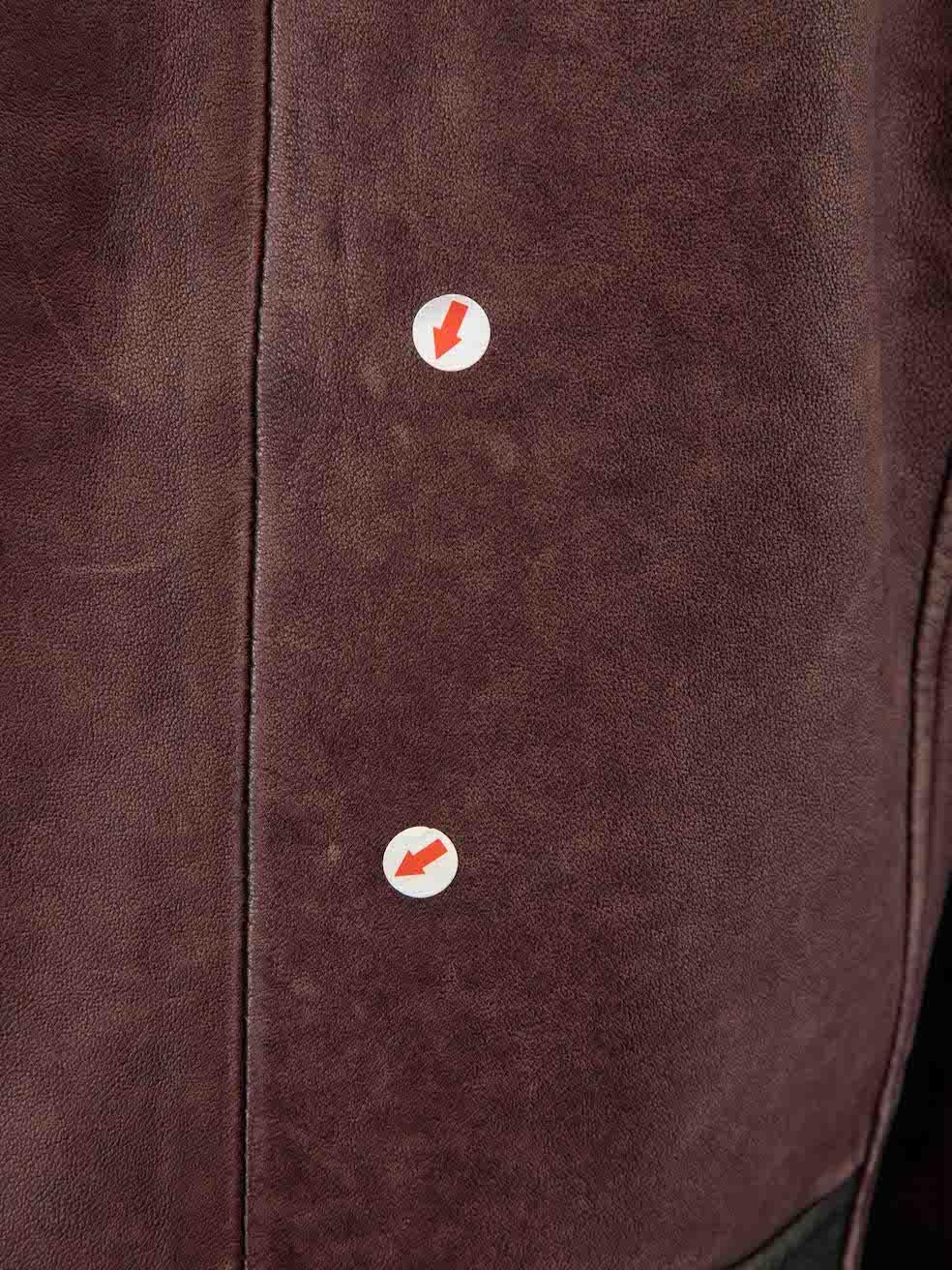 Iro Colourblock Leather Biker Jacket Size XS In Good Condition For Sale In London, GB