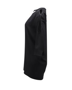 Iro Cut Out Cold Shoulder Dress in Black Polyester