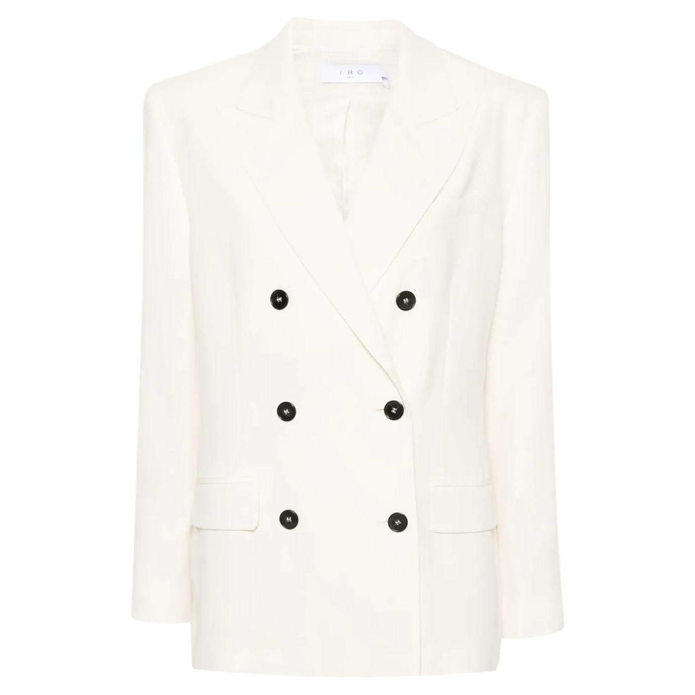 Iro Double-Breasted Wool Blend Blazer in vendita