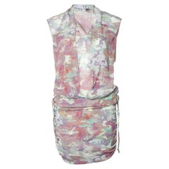 IRO, draped swan dress in camouflage print