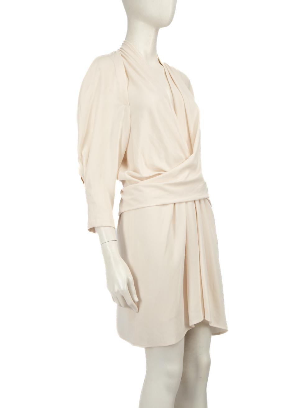 CONDITION is Never worn, with tags. No visible wear to the dress is evident on this new Iro designer resale item.
  
  Details
  
  
  Ecru 
  
  Synthetic 
  
  Dress 
  
  Mini 
  
  Mid length sleeves 
  
  Cut out detail on shoulders 
  
  Drape