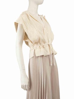 Iro Ecru Ruched Detail Sleeveless Top Size S
