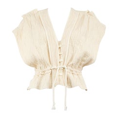 Iro Ecru Ruched Detail Sleeveless Top Size S