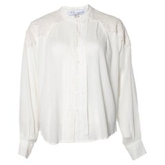 IRO, embroidered and crinkled blouse