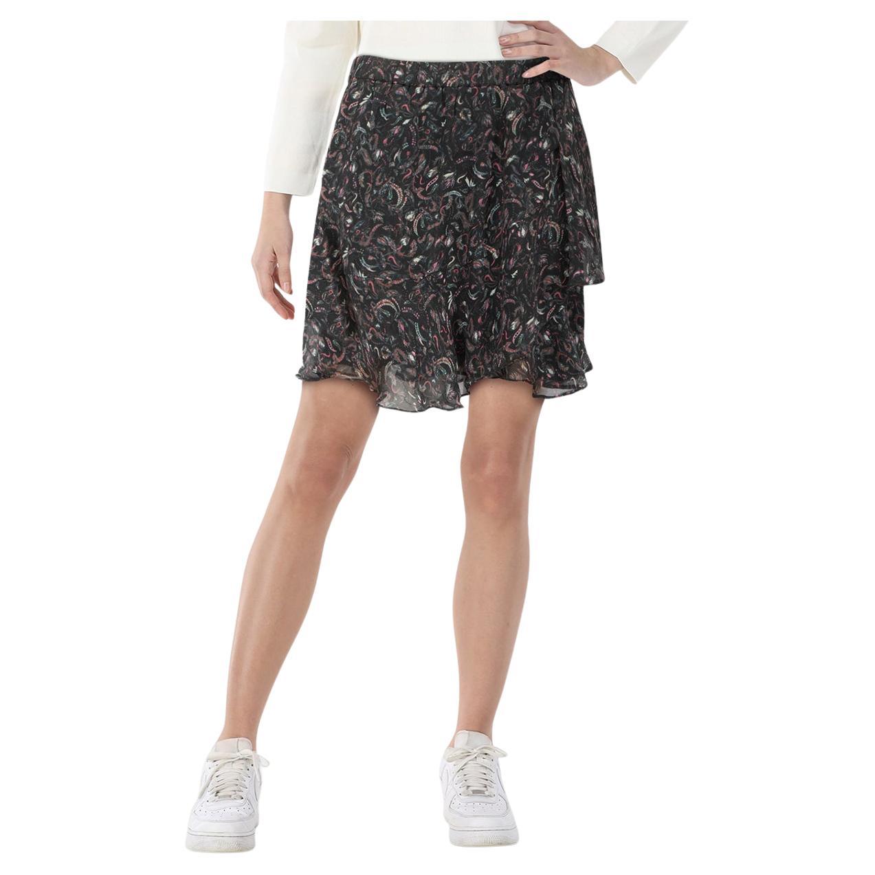 Mini falda con estampado de plumas Iro Talla M