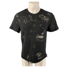 IRO Gaetane Größe XS  Schwarzes T-Shirt mit Rundhalsausschnitt aus Baumwollmischung